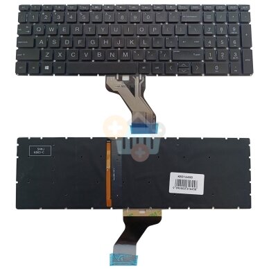 Klaviatūra HP Pavilion 15-CX, 15-DS, su pašvietimu, US Klaviatūra HP Pavilion 15-CX, 15-DS, su pašvietimu, US