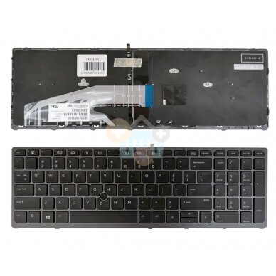 Klaviatūra HP ZBook 15 G3, G4, 17 G3, G4 (US) su pašvietimu Klaviatūra HP ZBook 15 G3, G4, 17 G3, G4 (US) su pašvietimu