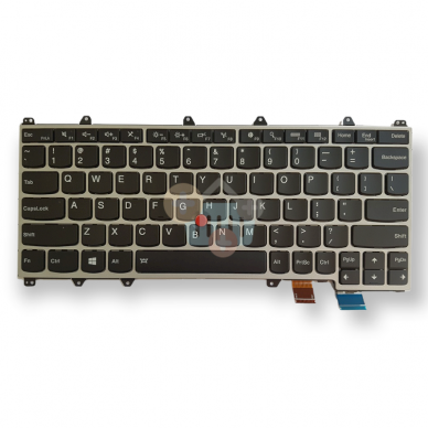 Nešiojamo kompiuterio klaviatūra LENOVO Yoga 260, 370, X380 su pašvietimu Nešiojamo kompiuterio klaviatūra LENOVO Yoga 260, 370, X380 su pašvietimu