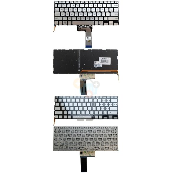 Klaviatūra ASUS X409, A412, X412, R423, R424, su pašvietimu, US Klaviatūra ASUS X409, A412, X412, R423, R424, su pašvietimu, US