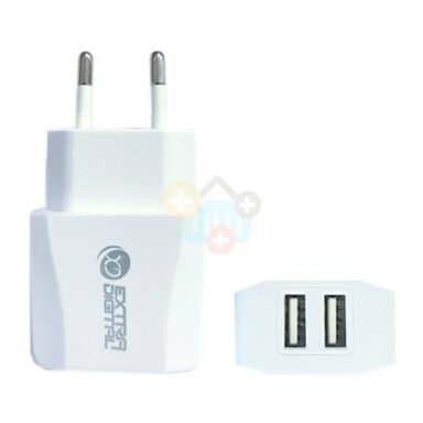 Kroviklis EXTRA DIGITAL 2xUSB: 220V, 2.1A