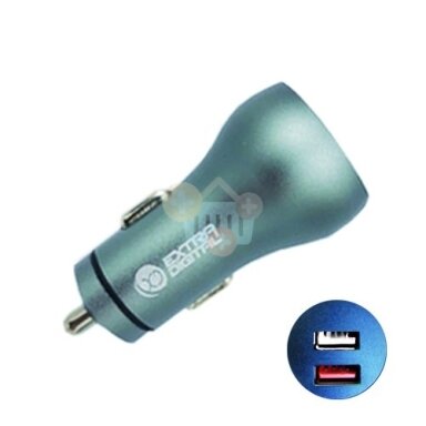 Kroviklis USB 2.0+ USB 3.0: 12V-24V, 30W, QC3.0 Kroviklis USB 2.0+ USB 3.0: 12V-24V, 30W, QC3.0