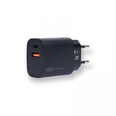 Kroviklis USB Type-C+ USB-A: 18W Fast Charge Gembird, juodas +++ TOP Balansas