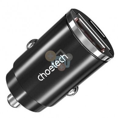 Kroviklis CHOETECH USB-C, USB-A: 12-24V, 30W, QC3.0+ PD3.0 Kroviklis CHOETECH USB-C, USB-A: 12-24V, 30W, QC3.0+ PD3.0