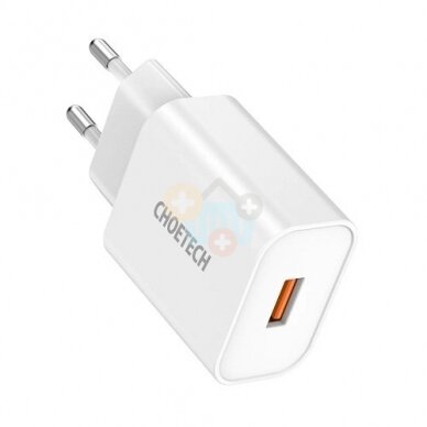 Kroviklis CHOETECH USB Type-A, 18W, QC3.0 Kroviklis CHOETECH USB Type-A, 18W, QC3.0