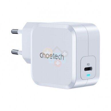 Kroviklis Choetech USB Type-C 45W Super Slim GaN PD QC PPS, baltas Kroviklis Choetech USB Type-C 45W Super Slim GaN PD QC PPS, baltas