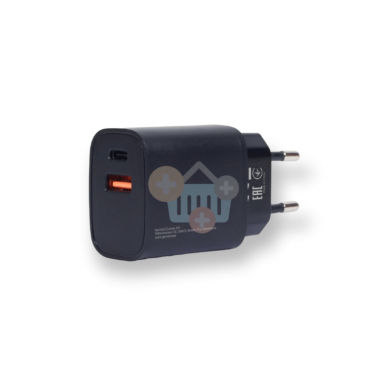 Kroviklis USB Type-C+ USB-A: 18W Fast Charge Gembird, juodas +++ TOP Balansas Kroviklis USB Type-C+ USB-A: 18W Fast Charge Gembird, juodas +++ TOP Balansas