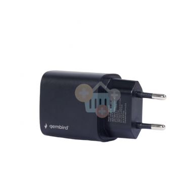 Kroviklis USB Type-C+ USB-A: 18W Fast Charge Gembird, juodas +++ TOP Balansas 1 Kroviklis USB Type-C+ USB-A: 18W Fast Charge Gembird, juodas +++ TOP Balansas 1
