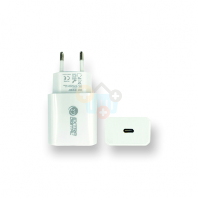 Kroviklis Extra Digital USB Type-C: 20W Fast Charge PD +++ TOP Efektyvumas