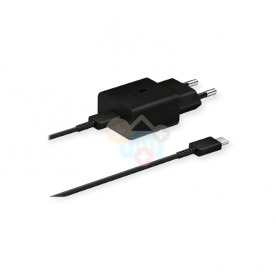 Kroviklis Samsung Fast Charging EP-T1510 15W PD Type C + kabelis Type-C -> Type-C Kroviklis Samsung Fast Charging EP-T1510 15W PD Type C + kabelis Type-C -> Type-C