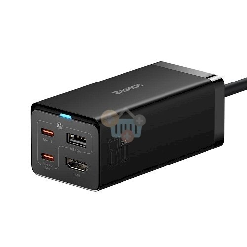 Kroviklis BASEUS GaN 2x USB-C, USB-A, HDMI 4K, 67W, PPS, PD, QC, USB4 Kroviklis BASEUS GaN 2x USB-C, USB-A, HDMI 4K, 67W, PPS, PD, QC, USB4