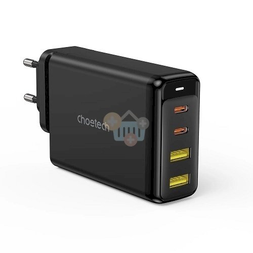 Kroviklis CHOETECH GaN 2x USB Type-C, 2x USB Type-A: 140W, PD3.1, QC3.0