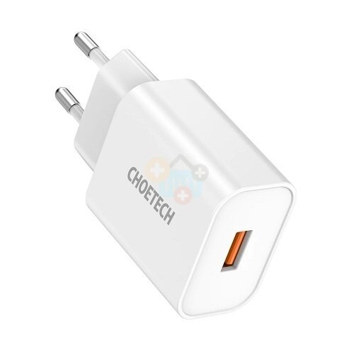 Kroviklis CHOETECH USB Type-A, 18W, QC3.0 Kroviklis CHOETECH USB Type-A, 18W, QC3.0