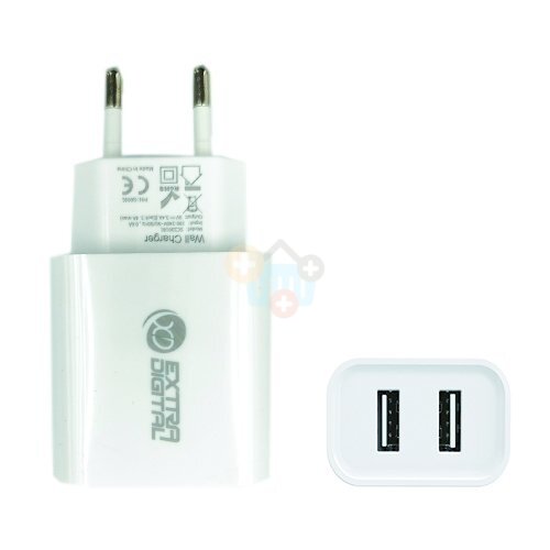 Kroviklis EXTRA DIGITAL 2xUSB: 220V, 3.4A
