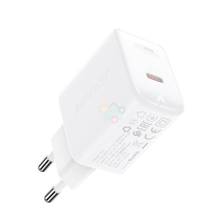 Kroviklis Acefast USB Type-C: 30W GAN baltas +++ TOP Balansas Kroviklis Acefast USB Type-C: 30W GAN baltas +++ TOP Balansas