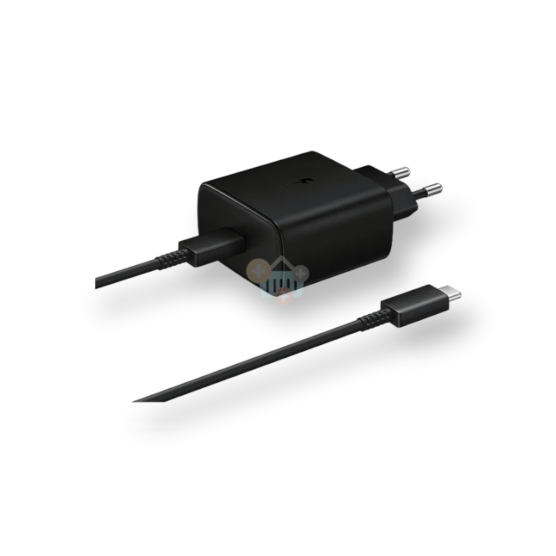 Kroviklis Samsung Super Fast Charging 2.0 45W USB-C (Type C) + kabelis Type-C -> Type-C 3 Kroviklis Samsung Super Fast Charging 2.0 45W USB-C (Type C) + kabelis Type-C -> Type-C 3