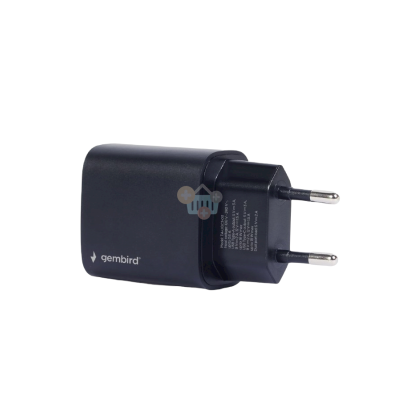Kroviklis USB Type-C+ USB-A: 18W Fast Charge Gembird, juodas +++ TOP Balansas 1 Kroviklis USB Type-C+ USB-A: 18W Fast Charge Gembird, juodas +++ TOP Balansas 1