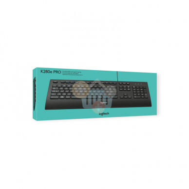 Laidinė klaviatūra LOGITECH K280E PRO Business rusiško išdėstymo RU, juoda 2