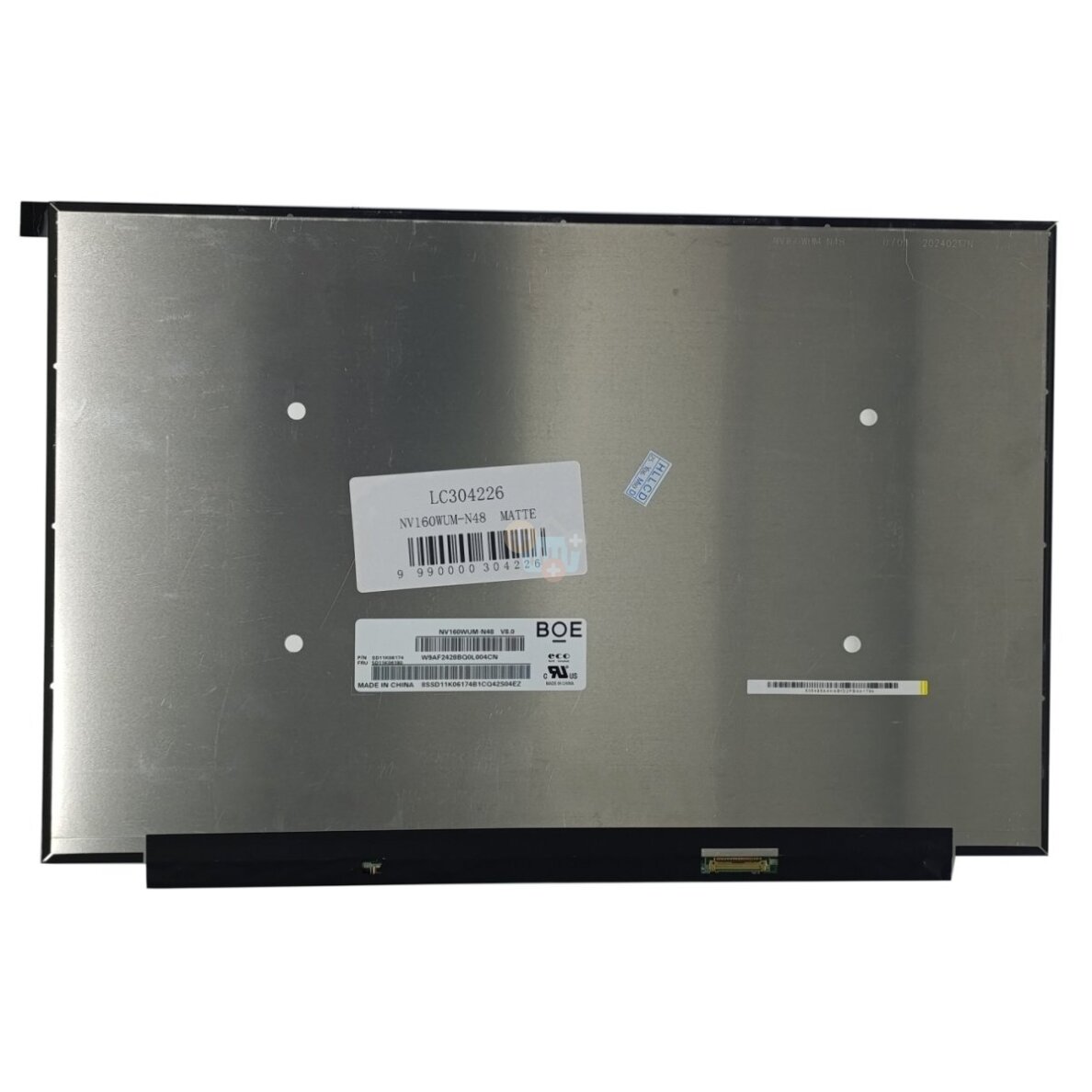 Nešiojamo kompiuterio ekranas 16″ NV160WUM-N48 – IPS, 1920×1200, matinis, 60 Hz, 30 pin