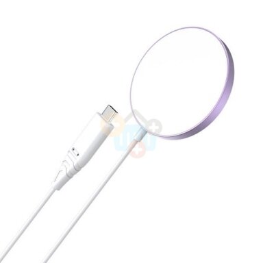 Magnetinis bevielis įkroviklis CHOETECH, 15W, iPhone 14, rožinis Magnetinis bevielis įkroviklis CHOETECH, 15W, iPhone 14, rožinis