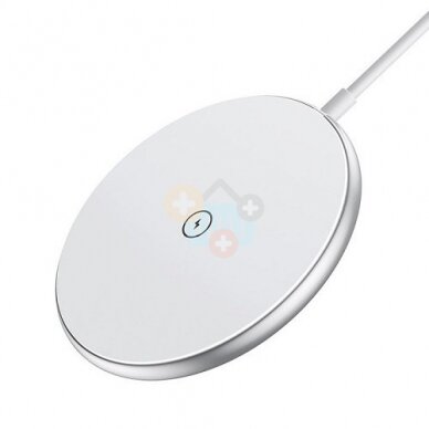 Magnetinis bevielis įkroviklis CHOETECH, 15W, baltas Magnetinis bevielis įkroviklis CHOETECH, 15W, baltas