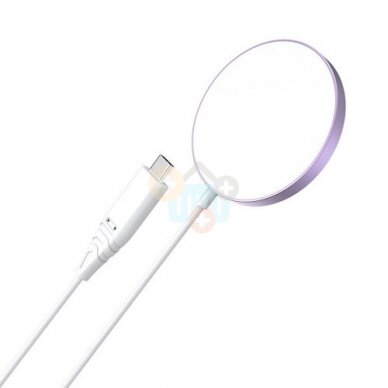 Magnetinis bevielis įkroviklis CHOETECH, 15W, iPhone 14, rožinis Magnetinis bevielis įkroviklis CHOETECH, 15W, iPhone 14, rožinis