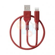 MFI sertifikuotas kabelis USB - Lightning (raudonas, 1.2m) +++ TOP Efektyvumas