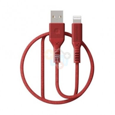 MFI sertifikuotas kabelis USB - Lightning (raudonas, 1.2m) +++ TOP Efektyvumas MFI sertifikuotas kabelis USB - Lightning (raudonas, 1.2m) +++ TOP Efektyvumas