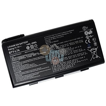 Nešiojamo kompiuterio baterija MSI BTY-L75, 5200mAh Nešiojamo kompiuterio baterija MSI BTY-L75, 5200mAh