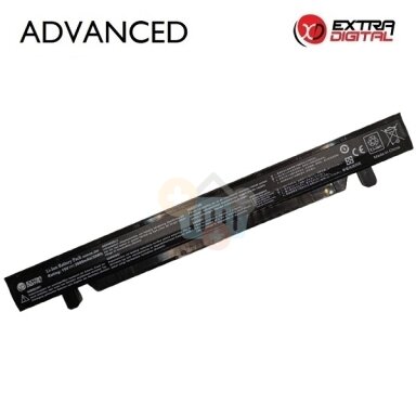 Nešiojamo kompiuterio baterija Asus GL552 / ZX50 A41N1424, 2600mAh, 39Wh Nešiojamo kompiuterio baterija Asus GL552 / ZX50 A41N1424, 2600mAh, 39Wh