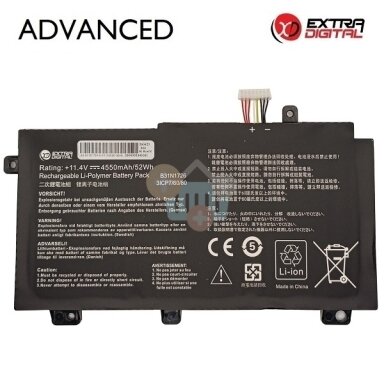 Nešiojamo kompiuterio baterija Asus TUF Gaming FX504 / FX505 B31N1726, 4550mAh, 52Wh Nešiojamo kompiuterio baterija Asus TUF Gaming FX504 / FX505 B31N1726, 4550mAh, 52Wh