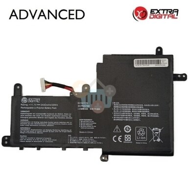 Nešiojamo kompiuterio baterija Asus VivoBook S15 S530 / X530 B31N1729, 3400mAh, 38Wh Nešiojamo kompiuterio baterija Asus VivoBook S15 S530 / X530 B31N1729, 3400mAh, 38Wh