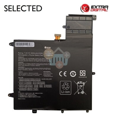 Nešiojamo kompiuterio baterija Asus ZenBook Flip S UX370 C21N1706, 3000mAh, 23Wh Nešiojamo kompiuterio baterija Asus ZenBook Flip S UX370 C21N1706, 3000mAh, 23Wh