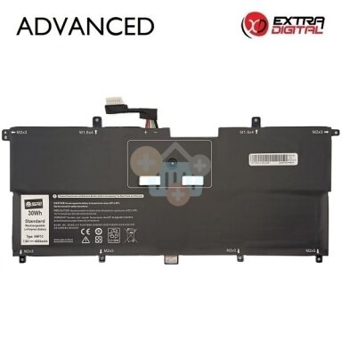 Nešiojamo kompiuterio baterija Dell XPS 13 9365 2-in-1 NNF1C, 4000mAh, 30Wh Nešiojamo kompiuterio baterija Dell XPS 13 9365 2-in-1 NNF1C, 4000mAh, 30Wh
