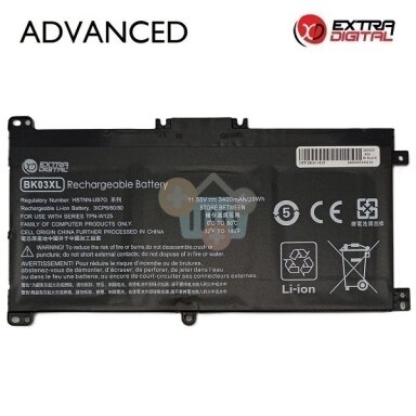Nešiojamo kompiuterio baterija HP Pavilion x360 14-ba / 14M-ba / 14T-ba BK03XL 3400mAh 39Wh Nešiojamo kompiuterio baterija HP Pavilion x360 14-ba / 14M-ba / 14T-ba BK03XL 3400mAh 39Wh