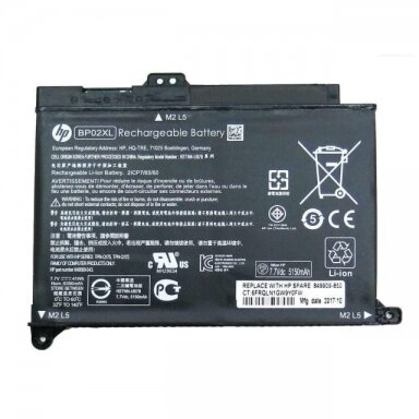 Nešiojamo kompiuterio baterija HP BP02XL, 41 Wh +++ TOP Saugumas Nešiojamo kompiuterio baterija HP BP02XL, 41 Wh +++ TOP Saugumas