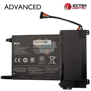 Nešiojamo kompiuterio baterija Lenovo IdeaPad Y700-15ISK / Y700-17ISK / Y700-15ACZ L14S4P22 4750mAh 73Wh Nešiojamo kompiuterio baterija Lenovo IdeaPad Y700-15ISK / Y700-17ISK / Y700-15ACZ L14S4P22 4750mAh 73Wh