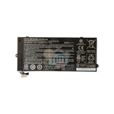 Nešiojamo kompiuterio baterija ACER AP13J3K, 45Wh +++ TOP Saugumas Nešiojamo kompiuterio baterija ACER AP13J3K, 45Wh +++ TOP Saugumas