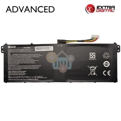 Nešiojamo kompiuterio baterija Acer Aspire 1 A114 / Aspire 3 A314 / A315 AP16M5J, 4800mAh, 36Wh Nešiojamo kompiuterio baterija Acer Aspire 1 A114 / Aspire 3 A314 / A315 AP16M5J, 4800mAh, 36Wh