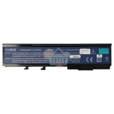 Nešiojamo kompiuterio baterija ACER TM07A72, 4400mAh +++ TOP Balansas Nešiojamo kompiuterio baterija ACER TM07A72, 4400mAh +++ TOP Balansas