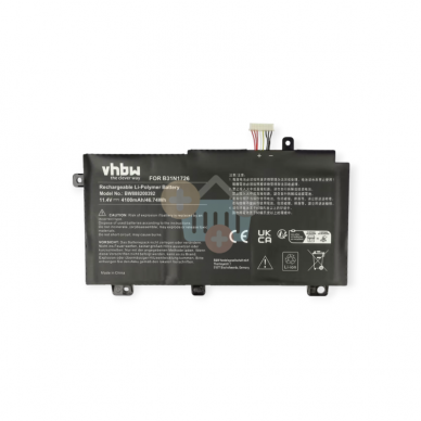 Nešiojamo kompiuterio baterija ASUS B31N1726 46.74Wh+++ TOP Efektyvumas Nešiojamo kompiuterio baterija ASUS B31N1726 46.74Wh+++ TOP Efektyvumas