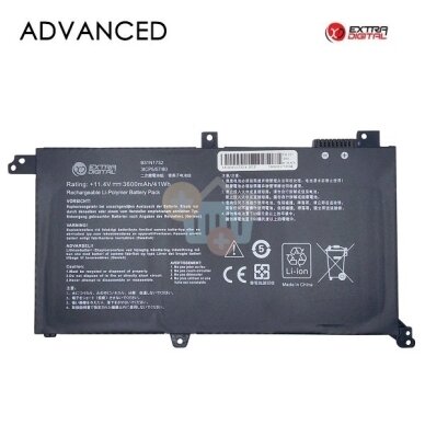 Nešiojamo kompiuterio baterija Asus F571GT / FX571GT B31N1732, 3600mAh, 41Wh Nešiojamo kompiuterio baterija Asus F571GT / FX571GT B31N1732, 3600mAh, 41Wh