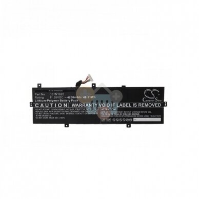 Nešiojamo kompiuterio baterija ASUS C31N1620, 48.51Wh +++ TOP Efektyvumas Nešiojamo kompiuterio baterija ASUS C31N1620, 48.51Wh +++ TOP Efektyvumas