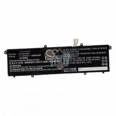 Nešiojamo kompiuterio baterija ASUS C31N1905, 49.09Wh +++ TOP Efektyvumas Nešiojamo kompiuterio baterija ASUS C31N1905, 49.09Wh +++ TOP Efektyvumas