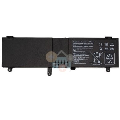 Nešiojamo kompiuterio baterija Asus N550 / ROG G550 C41-N550, 4000mAh, 59Wh Nešiojamo kompiuterio baterija Asus N550 / ROG G550 C41-N550, 4000mAh, 59Wh