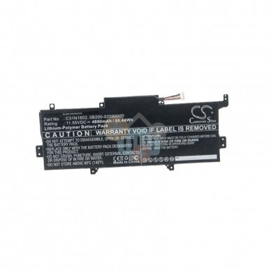 Nešiojamo kompiuterio baterija ASUS C31N1602, 4800mAh/ 55.44Wh +++ TOP Balansas Nešiojamo kompiuterio baterija ASUS C31N1602, 4800mAh/ 55.44Wh +++ TOP Balansas