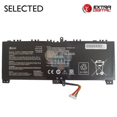 Nešiojamo kompiuterio baterija Asus ROG Strix GL503VS C41N1709, 3620mAh, 54Wh Nešiojamo kompiuterio baterija Asus ROG Strix GL503VS C41N1709, 3620mAh, 54Wh