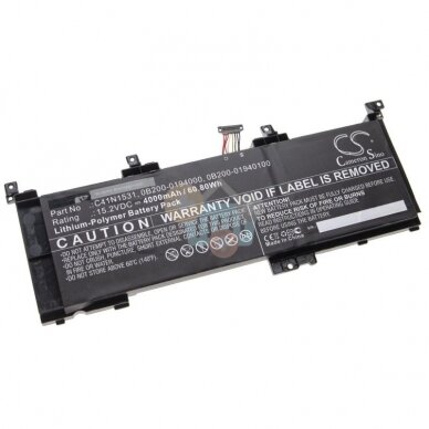 Nešiojamo kompiuterio baterija ASUS C41N1531, 60.80Wh +++ TOP Efektyvumas Nešiojamo kompiuterio baterija ASUS C41N1531, 60.80Wh +++ TOP Efektyvumas