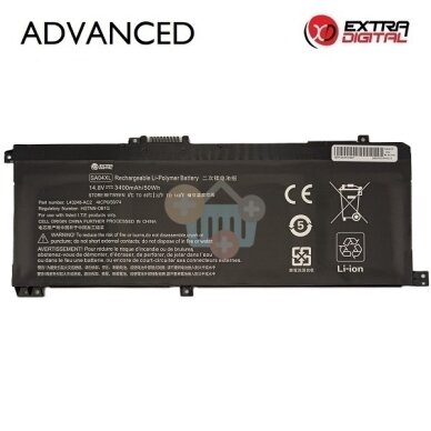 Nešiojamo kompiuterio baterija HP Envy x360 15-DR / 15-DS / Envy 17-CG SA04XL 3400mAh 50Wh Nešiojamo kompiuterio baterija HP Envy x360 15-DR / 15-DS / Envy 17-CG SA04XL 3400mAh 50Wh