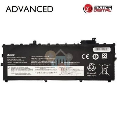 Nešiojamo kompiuterio baterija Lenovo ThinkPad X1 Carbon 5th / 6th Gen 01AV430 4650mAh 54Wh Nešiojamo kompiuterio baterija Lenovo ThinkPad X1 Carbon 5th / 6th Gen 01AV430 4650mAh 54Wh